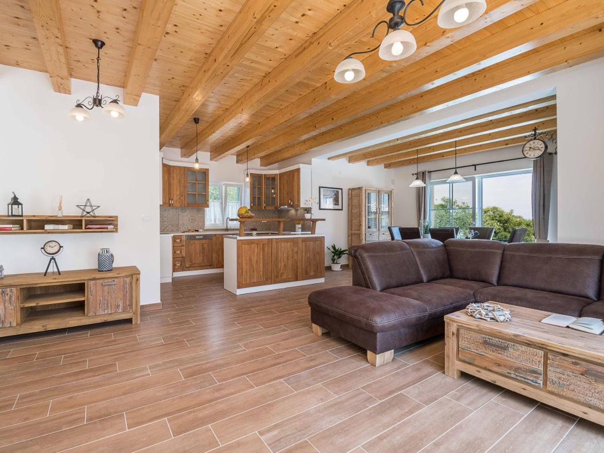 Moderne Istrische Steinvilla - 4 Sterne Mit Privatem, Beheizbaren Pool & Meerblick Kavran Exterior foto